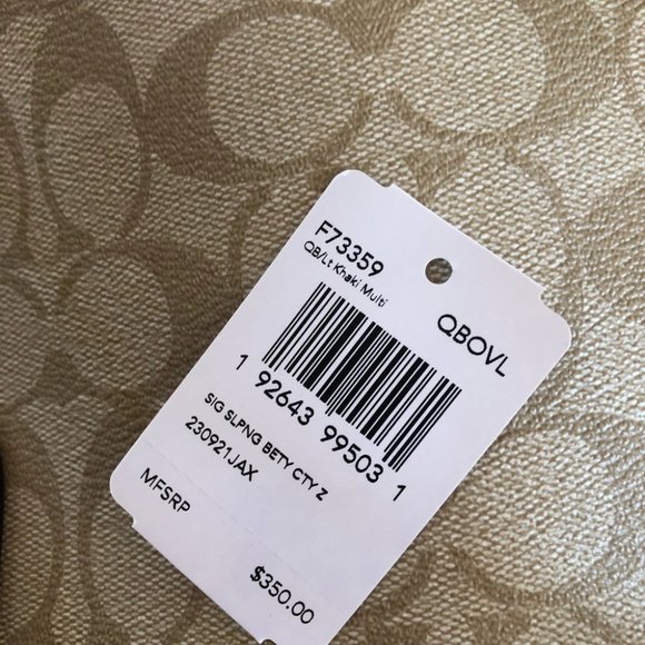 NWT coach sleeping beauty top zip tote - Picture 7 of 7